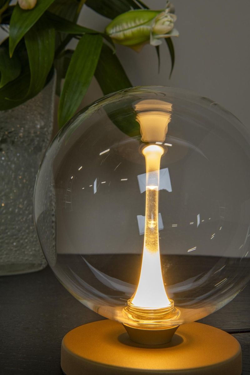 Lucide GISELA - Stolová lampa - Ø 16 cm - LED - 1x4W 2700K - Transparent